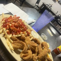 4 Star Diner - Fish and shrimp dinner
