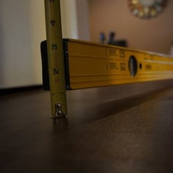 Art & Floors - Certified Flooring Inspector provided more than 14 photos of the high and low spots.  Not a single area was floated correctly.