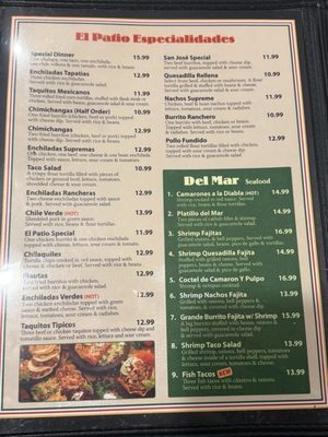 Menu photo 2 El Patio Mexican Restaurant Berkley, MI Menu photo 2 El Patio Mexican Restaurant Berkley, MI