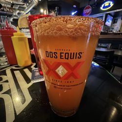 Kimmyz on Greenway - Red Beer (michelada) with takin rim