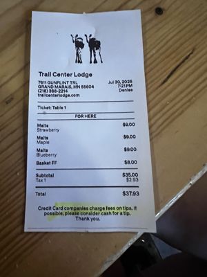 Menu photo 2 Trail Center Lodge Grand Marais, MN Menu photo 2 Trail Center Lodge Grand Marais, MN