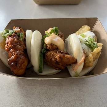 King Bao - Three bao combo: hot chicken, kickin chicken, and WTF - Asian Fusion Near Me - Orlando, Florida King Bao - Three bao combo: hot chicken, kickin chicken, and WTF - Asian Fusion Near Me - Orlando, Florida