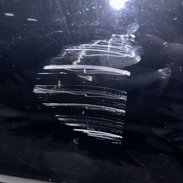 Scratched left passenger side Scratched left passenger side