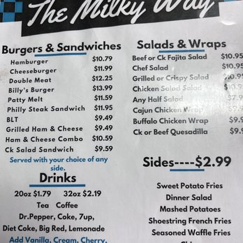 The Milky Way - Menu - American Near Me - Junction, Texas The Milky Way - Menu - American Near Me - Junction, Texas