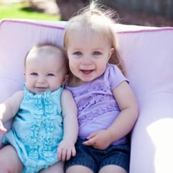 James A. Brewer & Associates - Sydney (age 2), Ellie (7 m.)-May,2013
