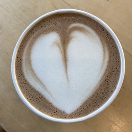 My yummy oatmilk mocha with ganache