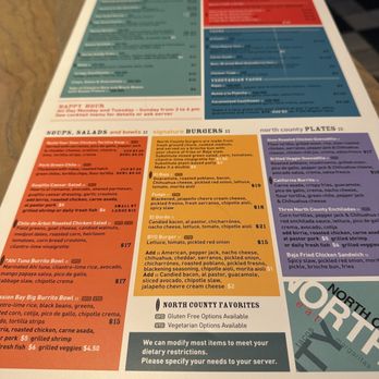 North County - Regular menu - Mexican Near Me - Denver, Colorado