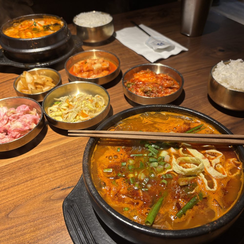 Jin Cook - Spicy beef (foreground) and mushroom (background) - Korean Near Me - Northridge, California Jin Cook - Spicy beef (foreground) and mushroom (background) - Korean Near Me - Northridge, California