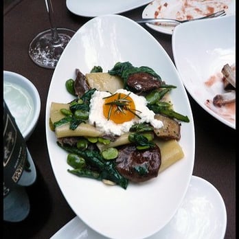 Traif - Flat pasta entree with egg, heavenly! (Strawberry cinnamon ribs demolished in the corner) - New American Near Me - Brooklyn, New York Traif - Flat pasta entree with egg, heavenly! (Strawberry cinnamon ribs demolished in the corner) - New American Near Me - Brooklyn, New York