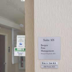 Bergen Pain Management - Front Office Door Entrance
