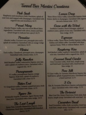 Menu photo 6 Tunnel Bar Northampton, MA Menu photo 6 Tunnel Bar Northampton, MA