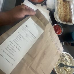 Receipt with Arrabbiata sauce and next to it is regular Alfredo sauce.