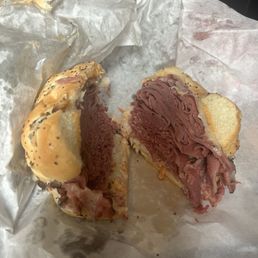 The "Watts" corned beef, pastrami, Swiss, Cole slaw, 1000 island. Yum