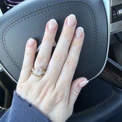 Do Nails - Short, round, gel set with extensions and milky french