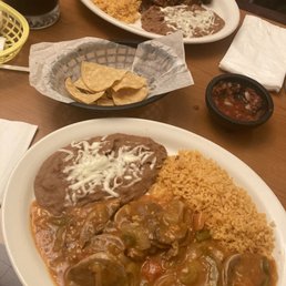 Beef tongue mole + chicken mole Beef tongue mole + chicken mole