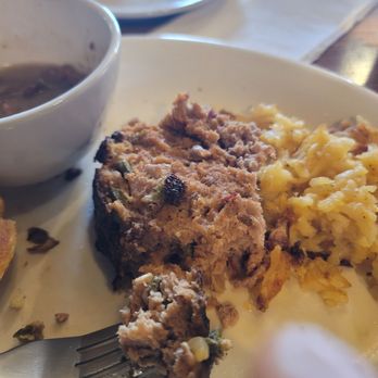Cracker Barrel Old Country Store - Meatloaf with pinto beans and hashbrown casserole. - Breakfast & Brunch Near Me - Brookhaven, Mississippi