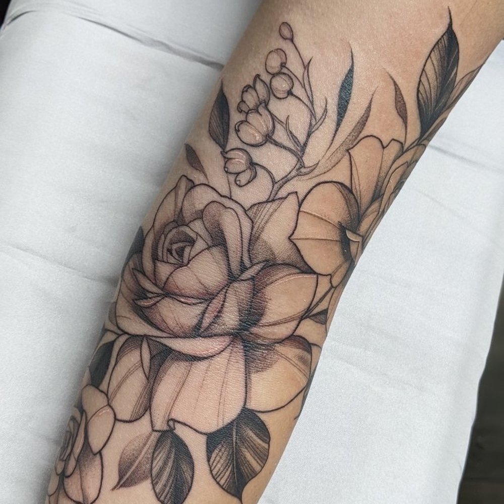 Golden Triangle Art Studio - First Tattoo, beautiful design and execution. Placement was perfect and really flowed with my arm. - Tattoo Near Me - Upland, California Golden Triangle Art Studio - First Tattoo, beautiful design and execution. Placement was perfect and really flowed with my arm. - Tattoo Near Me - Upland, California