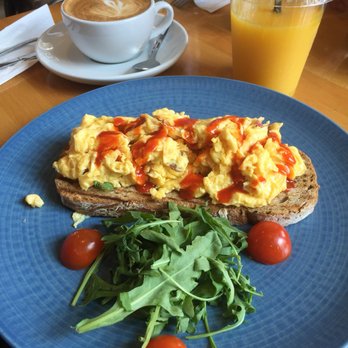 KC Peaches Cafe Dame Street - Chilies Chorizo on toast - Cafes Near Me - Dublin, D KC Peaches Cafe Dame Street - Chilies Chorizo on toast - Cafes Near Me - Dublin, D
