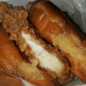 KFC - Tried the chicken & donut sandwich. OMG!!! Messy, but oh boy was it good! Damn!!! - Fast Food Near Me - New Bedford, Massachusetts