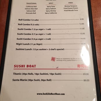 Sushi Jin - lunch menu page 3 - Japanese Near Me - Silver Spring, Maryland