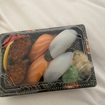 Sushi8 - Ikura, ika, and salmon nigiris - Sushi Bars Near Me - Santa Fe, New Mexico