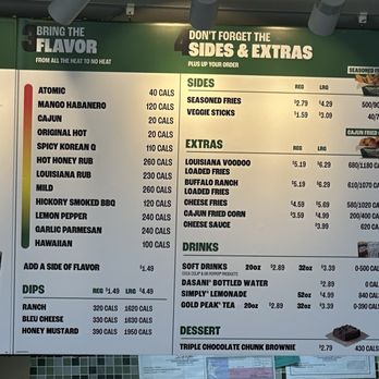 Wingstop - Menu as of November 2024 - Chicken Wings Near Me - College Station, Texas