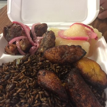 Sweet Havana - Fried Cuban pork chunks, yuca con mojo, fried plantains, and the best congri I've ever tasted. - Cuban Near Me - Louisville, Kentucky Sweet Havana - Fried Cuban pork chunks, yuca con mojo, fried plantains, and the best congri I've ever tasted. - Cuban Near Me - Louisville, Kentucky