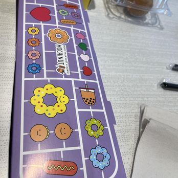 Mochinut Fishers - Another cute take home box for 3 of the Mochi donuts - Bubble Tea Near Me - Fishers, Indiana