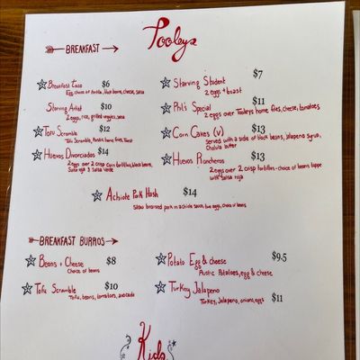 Menu photo 2 Tooley's Cafe Tucson, AZ