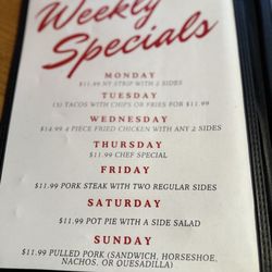 Alton Sports Tap - Menu - Weekly Specials
