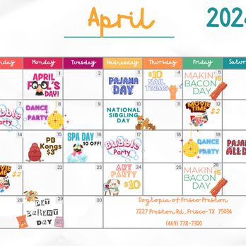 Dogtopia - April 2024 Event Calendar - Pet Boarding Near Me - Frisco, Texas