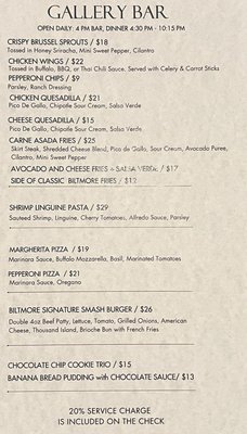 Menu photo 4 Gallery Bar & Grill Los Angeles, CA