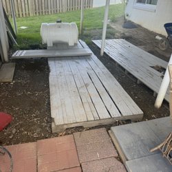 We were called to remove old wood pallets.