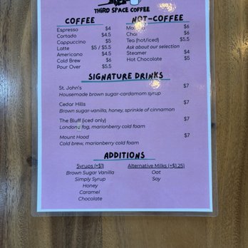 Third Space Coffee - Menu (July 2026) - Cafes Near Me - Honolulu, Hawaii Third Space Coffee - Menu (July 2026) - Cafes Near Me - Honolulu, Hawaii