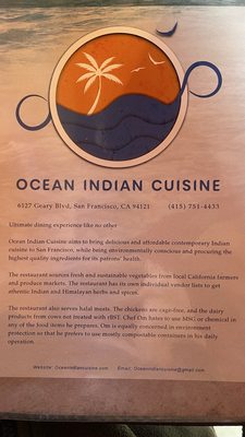 Menu photo 8 Ocean Indian Cuisine San Francisco, CA Menu photo 8 Ocean Indian Cuisine San Francisco, CA