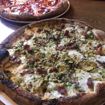 Fat Olives - Belgio Dolce (front) and pepperoni pizza - Pizza Near Me - Flagstaff, Arizona