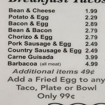 Tacos N Salsa - Menu - Mexican Near Me - San Antonio, Texas