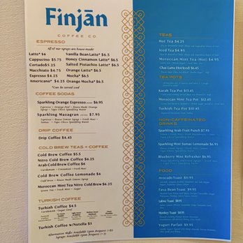 Finjan Coffee - 3/2026 menu - Coffee & Tea Near Me - San Diego, California Finjan Coffee - 3/2026 menu - Coffee & Tea Near Me - San Diego, California