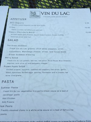 Menu photo 7 Vin du Lac Winery & Bistro Chelan, WA