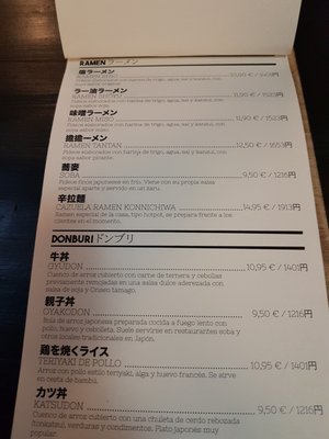 Menu photo 2 Konnichiwa Madrid, M