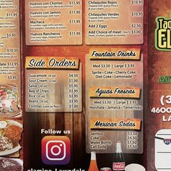 El Amigo - Menu