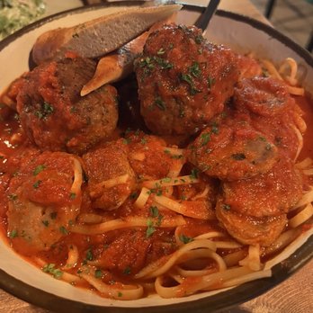 Enricos Brick Oven Pizzeria - Spaghetti sausage and meatballs - Pizza Near Me - Sturbridge, Massachusetts Enricos Brick Oven Pizzeria - Spaghetti sausage and meatballs - Pizza Near Me - Sturbridge, Massachusetts