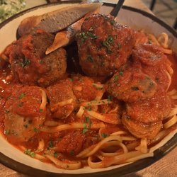 Enricos Brick Oven Pizzeria - Spaghetti sausage and meatballs