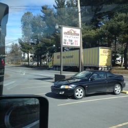 The Little Sportsmans Shop - Small sign... On the left going north