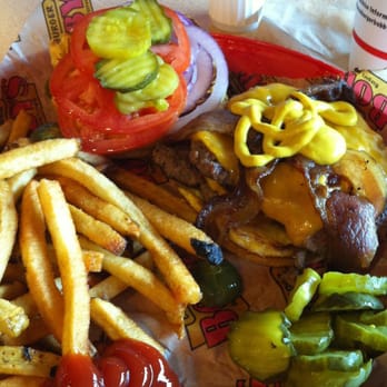 Cheeseburger Bobby's - Double bacon cheeseburger and fries. - Burgers Near Me - Marietta, Georgia