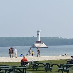 Mackinac Island Bike Shop - Another view from the bike path, ah highway.