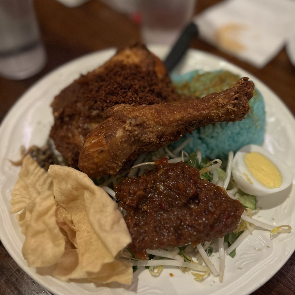 Rasa - Nasi Kerabu with Fried Chicken (~$27) - Malaysian Near Me - New York, New York