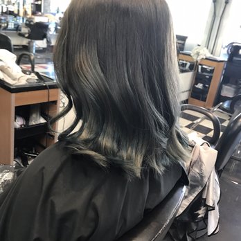 Ash Grey Hair With Some Of The Tips Blue The Camera Isn T Picking