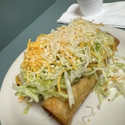 Soriana’s Mexican Food - Flautas (flour tortillas fried with plenty of meat inside)