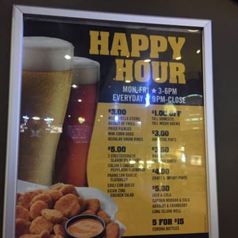Buffalo Wild Wings - Happy Hour Menu!! Take advantage! - Chicken Wings Near Me - Dublin, California
